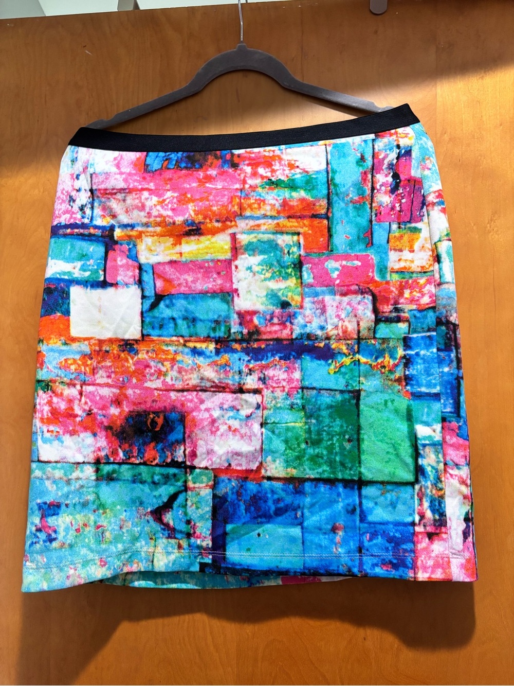 Karen Kane Multicolor Abstract Tile-Print Mini Skirt